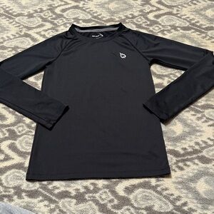 Baleaf Black Long Sleeve Athletic Top for Kids